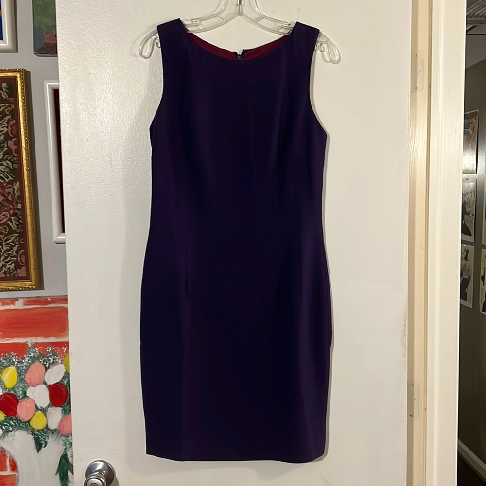 Nicole Miller purple sleeveless dress